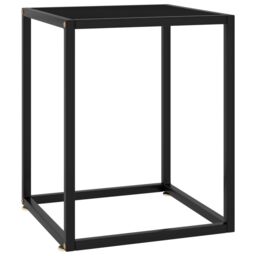 Berkfield Home Coffee Table Black with Black Glass 40x40x50 cm - Size: 40 x 40 x 50 cm - thumbnail 1
