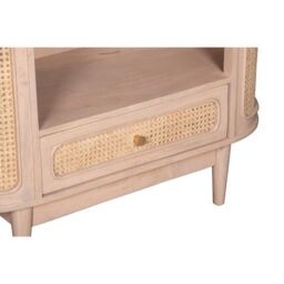 Indian Hub Valencia Bookcase - Cane & Mango Wood - L40 x W90 x H165 cm in Brown - thumbnail 3