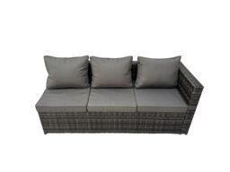 Fimous Garden Rattan Outdoor Furniture Set 10 Seater with 3 Stool Side Table in Dark Grey - thumbnail 3