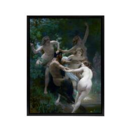 "Artery8 William Adolphe Bouguereau Nymphs Framed Canvas Wall Art Print - Size: W12"" x H16""" - thumbnail 1