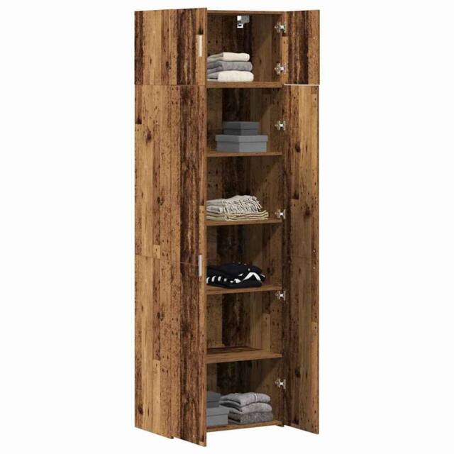 Berkfield Home Storage Cabinet Old Wood 70x42.5x225 cm Engineered Wood in Brown - image 1