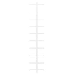 Berkfield Home Wall-mounted Wine Rack for 10 Bottles White Metal - thumbnail 4