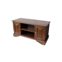 Lock Stock and Barrel Furniture Ltd Widescreen TV Cabinet - Mahogany Wood - L40 x W100 x H50 cm in Brown