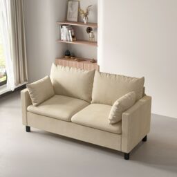 MCC Direct CozyWell Large Sofa Plush Padded Settee - Laura in Beige - Size: 1 Pack - thumbnail 3
