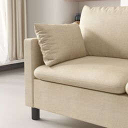 MCC Direct CozyWell Large Sofa Plush Padded Settee - Laura in Beige - Size: 1 Pack - thumbnail 4