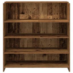 Berkfield Home Reception Desk Old Wood 100x50x103.5 cm Engineered Wood in Brown - thumbnail 5
