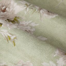 Sanderson Adele Floral Chenille Room Darkening Pencil Pleat Curtains in Light Green - Size: 229 cm width x 183 cm drop - thumbnail 5