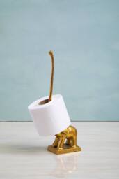 Orsina Fauna Elephant Toiler Roll Holder in Gold - thumbnail 6