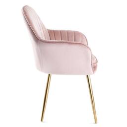 Genesis Muse Velvet Accent Chairs Pair Upholstered Modern Chairs with Backrest in Light Pink - Size: 2 Pack - thumbnail 5