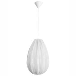 Wyld and Coco Grey Cotton Shade Pendant Light Modern Fabric Lighting for Living - thumbnail 4