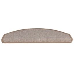 Berkfield Home Carpet Stair Treads 15 pcs Light Brown 65x24x4 cm - Size: Medium - thumbnail 4