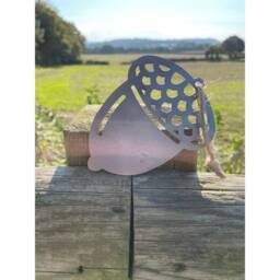 Poppyforge Small Hanging Acorn (Pack of 3) Bare Metal/Ready to Rust W10 x H8 cm in Metallics - thumbnail 5