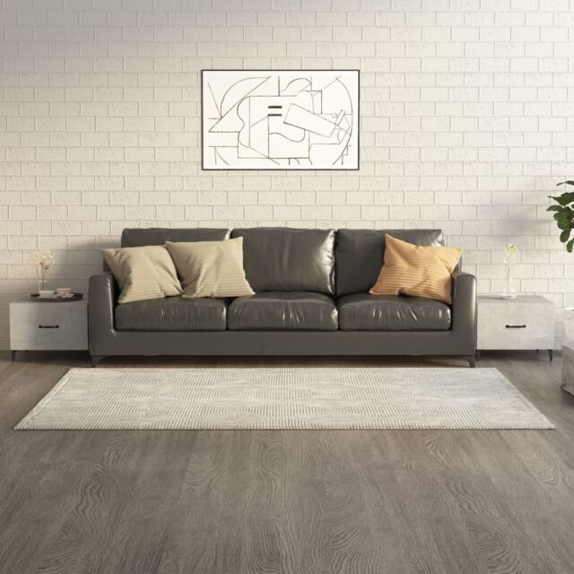 Berkfield Home Coffee Table with Metal Legs 2 pcs Concrete Grey 50x50x40 cm - Size: 50 x 50 x 40 cm - image 1