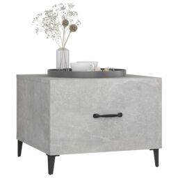 Berkfield Home Coffee Table with Metal Legs 2 pcs Concrete Grey 50x50x40 cm - Size: 50 x 50 x 40 cm - thumbnail 4