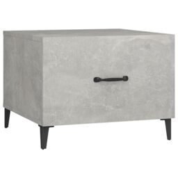 Berkfield Home Coffee Table with Metal Legs 2 pcs Concrete Grey 50x50x40 cm - Size: 50 x 50 x 40 cm - thumbnail 6