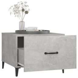 Berkfield Home Coffee Table with Metal Legs 2 pcs Concrete Grey 50x50x40 cm - Size: 50 x 50 x 40 cm - thumbnail 5