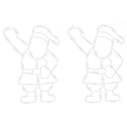 Berkfield Home Stunning Christmas Lights Santa Silhouette 2 pcs 35 LEDs Warm White - thumbnail 5