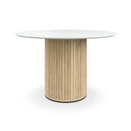 More4Homes Arlo Round Dining Table w Oak Legs in White - thumbnail 2