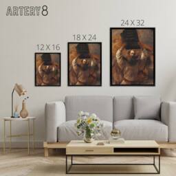 "Artery8 Rembrandt Moses With The Ten Commandments Framed Canvas Wall Art Print in Brown - Size: W12"" x H16""" - thumbnail 4