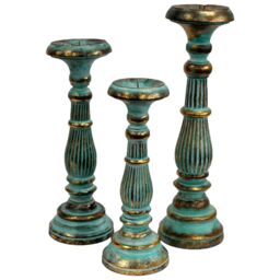 KDMD Small Candle Stand - Turquois Gold - thumbnail 2
