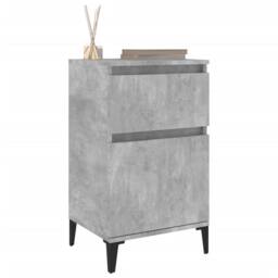 Berkfield Home Elegant Bedside Cabinets 2 pcs Concrete Grey 40x35x70 cm - Size: 40 x 35 x 70 cm - thumbnail 4