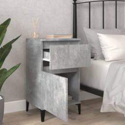 Berkfield Home Elegant Bedside Cabinets 2 pcs Concrete Grey 40x35x70 cm - Size: 40 x 35 x 70 cm - thumbnail 1