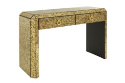 Orsina Elegant Console Table With Two Spacious Drawers, Lustrous Finish Decorative Table, Modern Accent Table in Gold - thumbnail 2