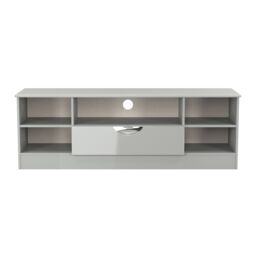 Ready Assembled 2 U Holborn Wide 1 Drawer TV & Media Unit (Ready Assembled) in Mid Grey - thumbnail 2