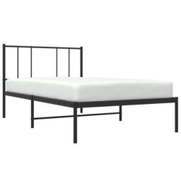 Berkfield Home Metal Bed Frame with Headboard Black 100x190 cm - thumbnail 5