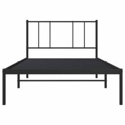 Berkfield Home Metal Bed Frame with Headboard Black 100x190 cm - thumbnail 6