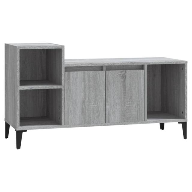 Berkfield Home TV Cabinet Grey Sonoma 100x35x55 cm Engineered Wood - Size: 100 x 35 x 55 cm - image 1