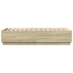 Berkfield Home Modern Bed Frame without Mattress Sonoma Oak 90x190 cm Single in Light Tan - thumbnail 5