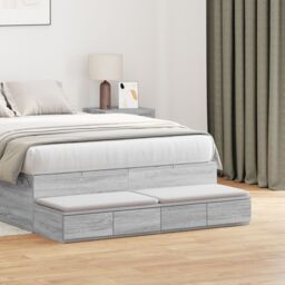 Berkfield Home Bed Drawers Grey Sonoma 120x36, 5x16, 5 cm Engineered Wood
