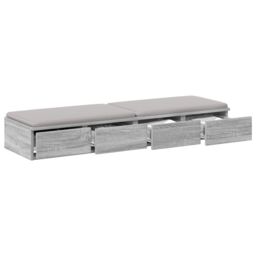 Berkfield Home Bed Drawers Grey Sonoma 120x36, 5x16, 5 cm Engineered Wood - thumbnail 3