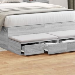Berkfield Home Bed Drawers Grey Sonoma 120x36, 5x16, 5 cm Engineered Wood - thumbnail 4