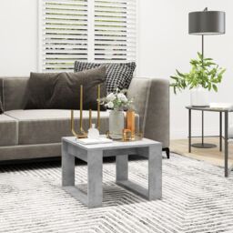 Berkfield Home Side Table Concrete Grey 50x50x35 cm Engineered Wood - Size: 50 x 50 x 35 cm - thumbnail 1