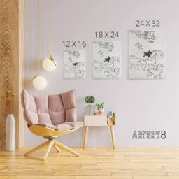 "Artery8 The Dogs Art Nouveau Drawing Pierre Bonnard Canvas Wall Art in White - Size: W18"" x H24""" - thumbnail 4