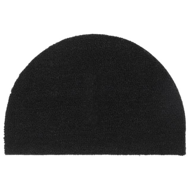 Berkfield Home Door Mat Black Half Round 40x60 cm Tufted Coir - image 1