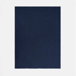 OHS Warm Plain Fleece Throw Over Bed Blanket in Navy - Size: 200 cm x 240 cm - thumbnail 4