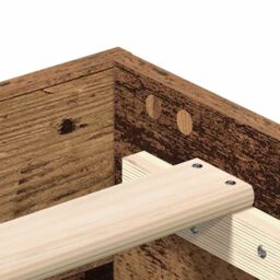 Berkfield Home Bed Frame No Mattress Old Wood 75x190 cm Small Single Engineered Wood in Brown - thumbnail 8