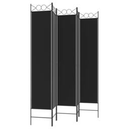 Berkfield Home 5-Panel Room Divider Black 200x220 cm Fabric - thumbnail 5
