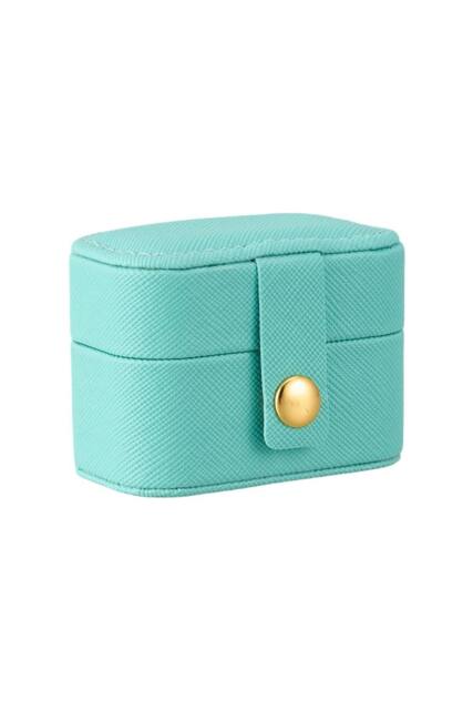 SHEONLY Women's Portable Mini Ring Holder Storage Box in Turquoise - image 1