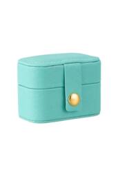 SHEONLY Women's Portable Mini Ring Holder Storage Box in Turquoise - thumbnail 1