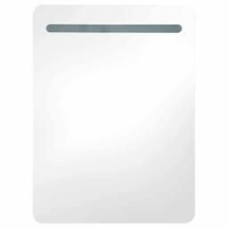 Berkfield Home LED Bathroom Mirror Cabinet Shining Grey 60x11x80 cm - Size: 60 x 11 x 80 cm - thumbnail 4