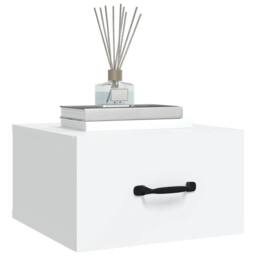 Berkfield Home Stunning Wall-mounted Bedside Cabinets 2 pcs White 35x35x20 cm - Size: 35 x 35 x 20 cm - thumbnail 4