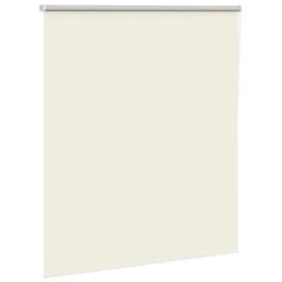 Berkfield Home Roller Blind Blackout Off-White 140x150 cm Fabric Width 136.6 cm Polyester in White - thumbnail 3