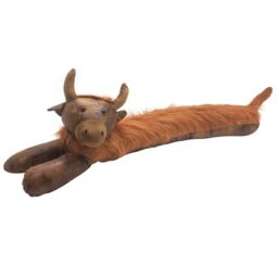 Highland Cow Draught Excluder - Novelty Animal Design Door Draft Breeze Wind Guard or Doorstop - H21 x W95 x D25cm - thumbnail 1