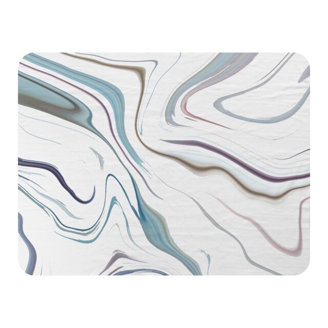 Benjamin Tate Design Blue Rippled Marble Blanket in Natural - Size: 120 cm x 150 cm - image 1