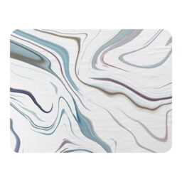 Benjamin Tate Design Blue Rippled Marble Blanket in Natural - Size: 120 cm x 150 cm - thumbnail 1