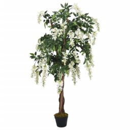 Berkfield Home Artificial Wisteria Tree 1260 Leaves 180 cm Green & White - thumbnail 2